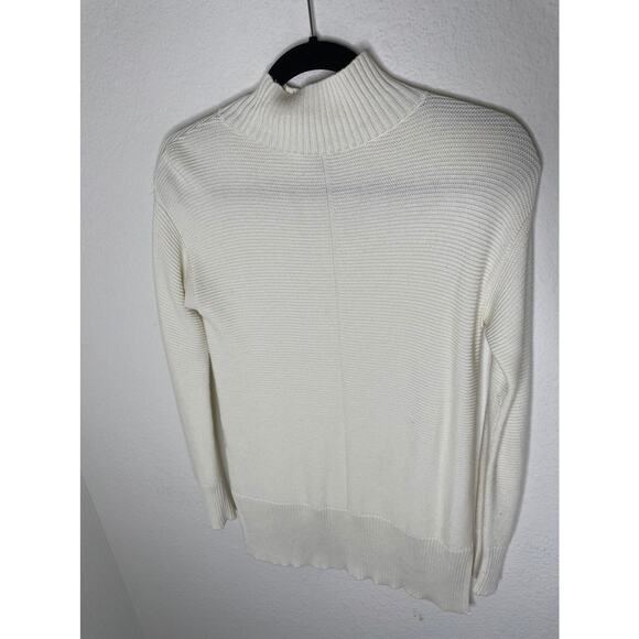 Talbots Ivory Long Sleeve Sweater Tunic Mock Neck Womens size xsmall - Picture 7 of 8